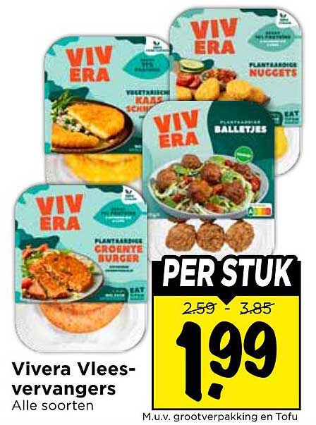 Vivera Vleesvervangers Alle soorten PER STUK