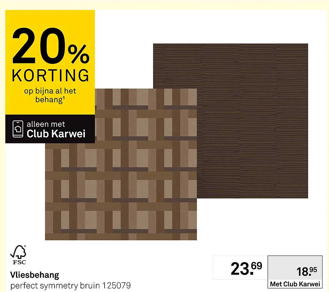 Vliesbehang perfect symmetry bruin 125079 20% KORTING op bijna al het behang