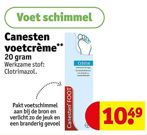 Voet schimmel Canesten voetcrème** 20 gram