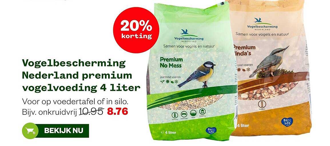 Vogelbescherming Nederland premium vogelvoeding 4 liter