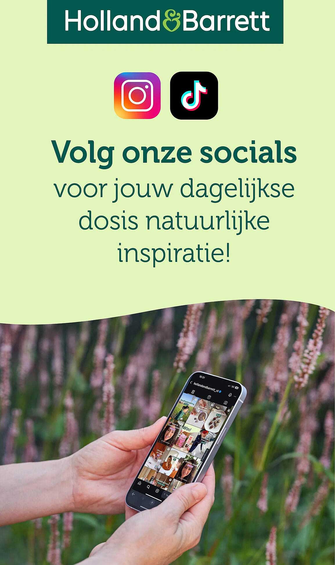 Volg onze socials voor jouw dagelijkse dosis natuurlijke inspiratie!