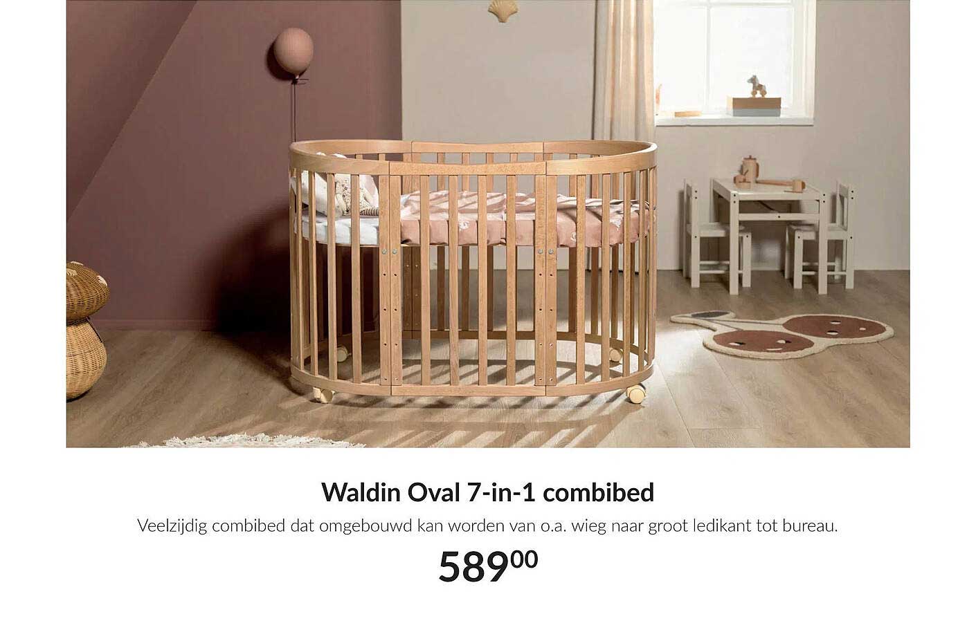 Waldin Oval 7-in-1 combibed