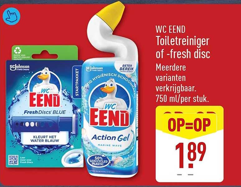WC EEND Toiletreiniger of -fresh disc