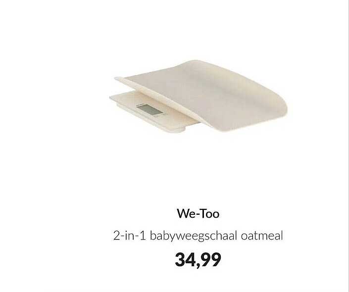 We-Too 2-in-1 babyweegschaal oatmeal