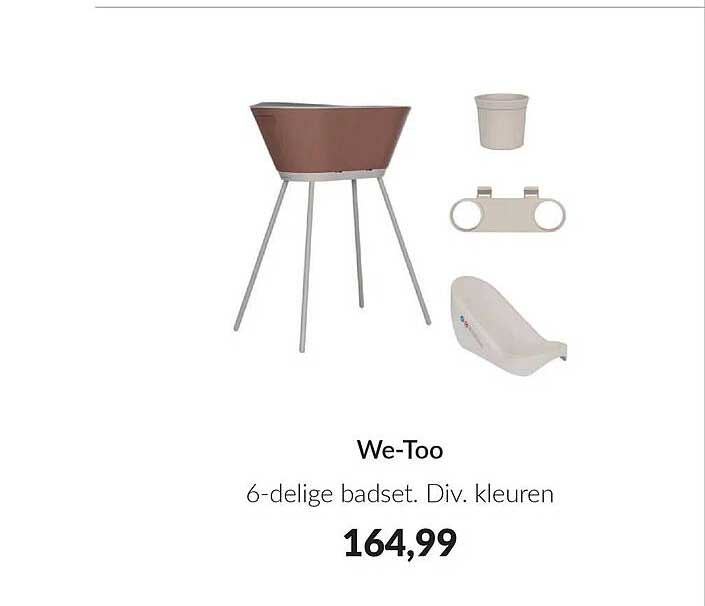 We-Too 6-delige badset. Div. kleuren
