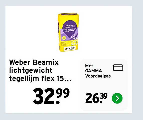 Weber Beamix lichtgewicht tegellijm flex 15...