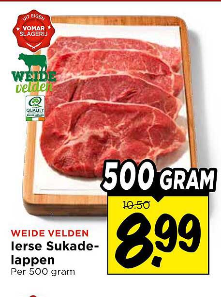 WEIDE VELDEN Ierse Sukade-lappen Per 500 gram