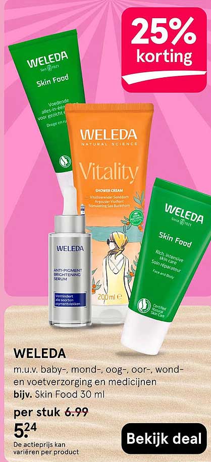 WELEDA m.u.v. baby-, mond-, oog-, oor-, wond- en voetverzorging en medicijnen bijz. Skin Food 30 ml