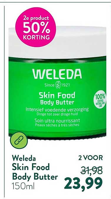 Weleda Skin Food Body Butter 150ml 2e product 50% KORTING