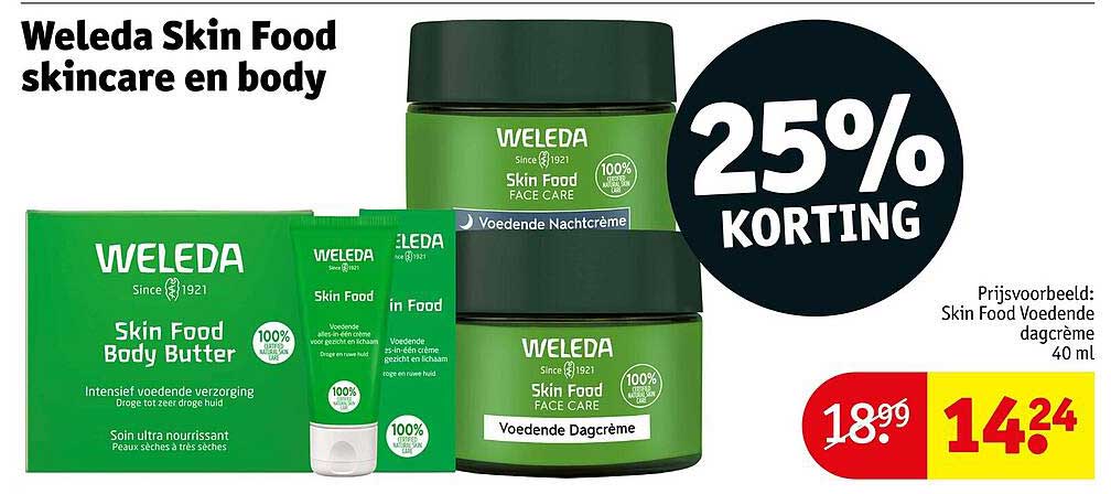 Weleda Skin Food skincare en body 25% KORTING