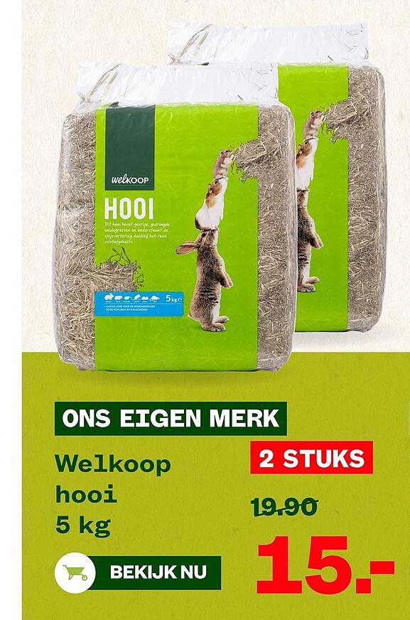 Welkoop hooi 5 kg 2 STUKS