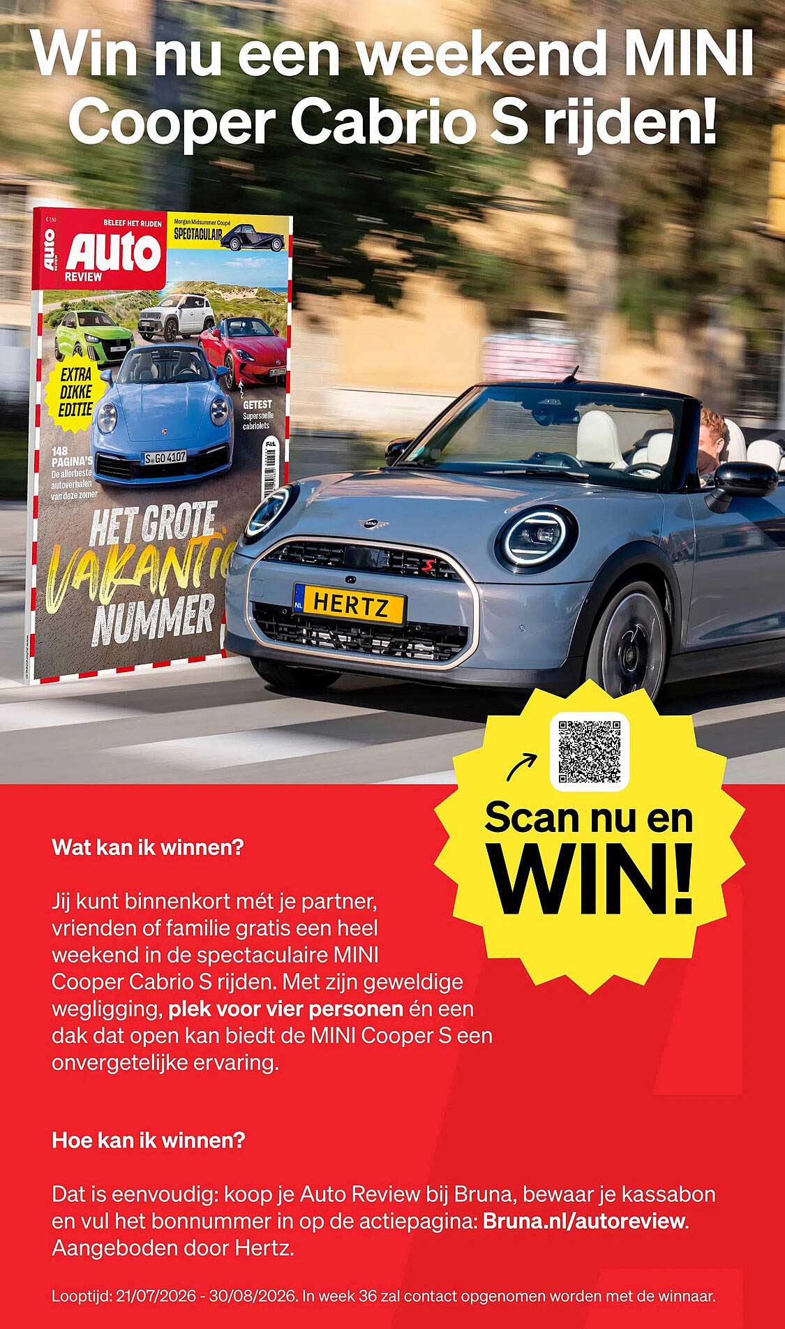 Win nu een weekend MINI Cooper Cabrio S rijden!