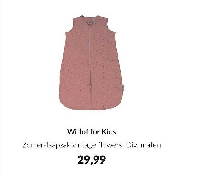 Witlof for Kids Zomerslaapzak vintage flowers. Div. maten