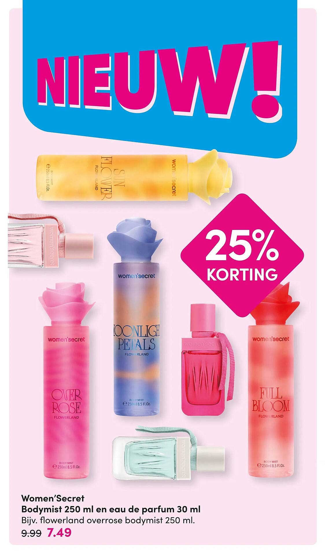 Women’sSecret Bodymist 250 ml en eau de parfum 30 ml 25% KORTING