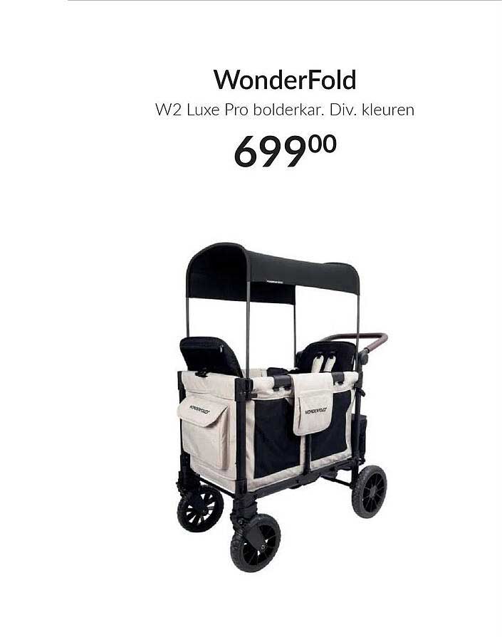 WonderFold W2 Luxe Pro bolderkar. Div. kleuren