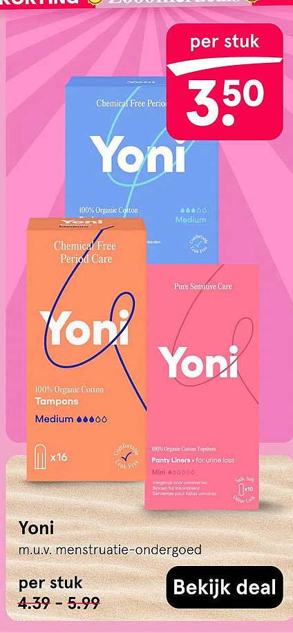Yoni m.u.v. menstruatie-ondergoed