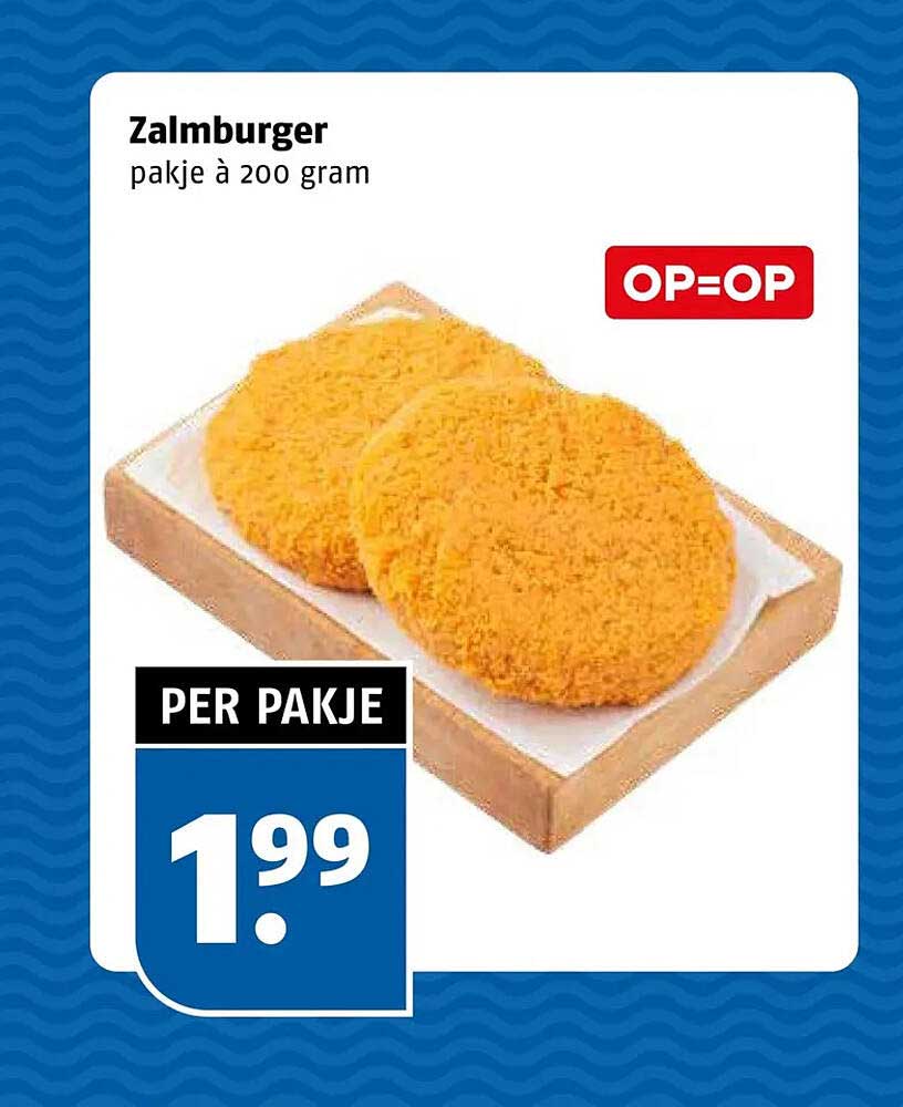 Zalmburger pakje à 200 gram OP=OP