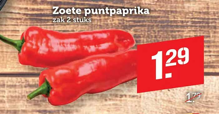 Zoete puntpaprika zak 2 stuks