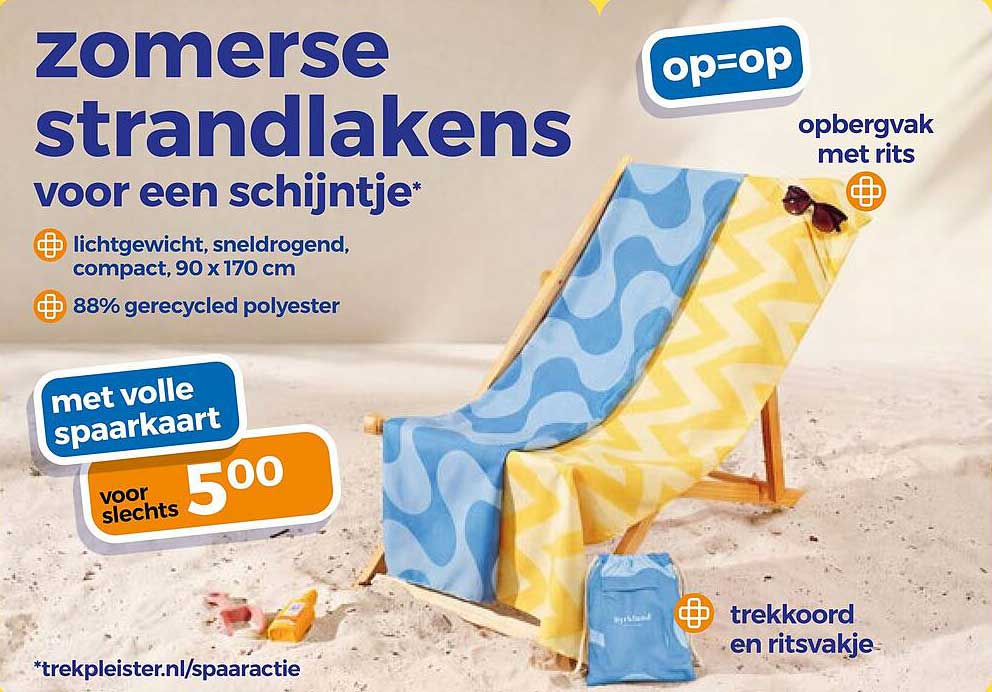 zomerse strandlakens voor een schijntje*