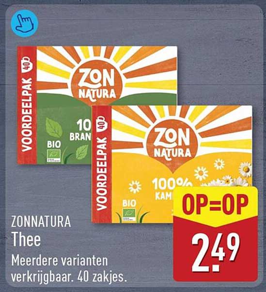 ZONNATURA Thee Meerdere varianten verkrijgbaar. 40 zakjes. OP=OP