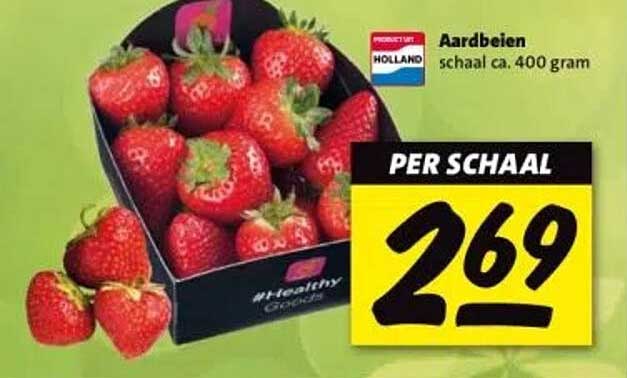Aardbeien schaal ca. 400 gram