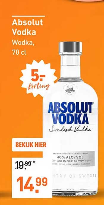 Absolut Vodka, 70 cl