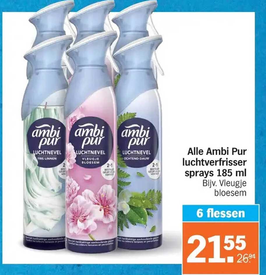Alle Ambi Pur luchtverfrisser sprays 185 ml
