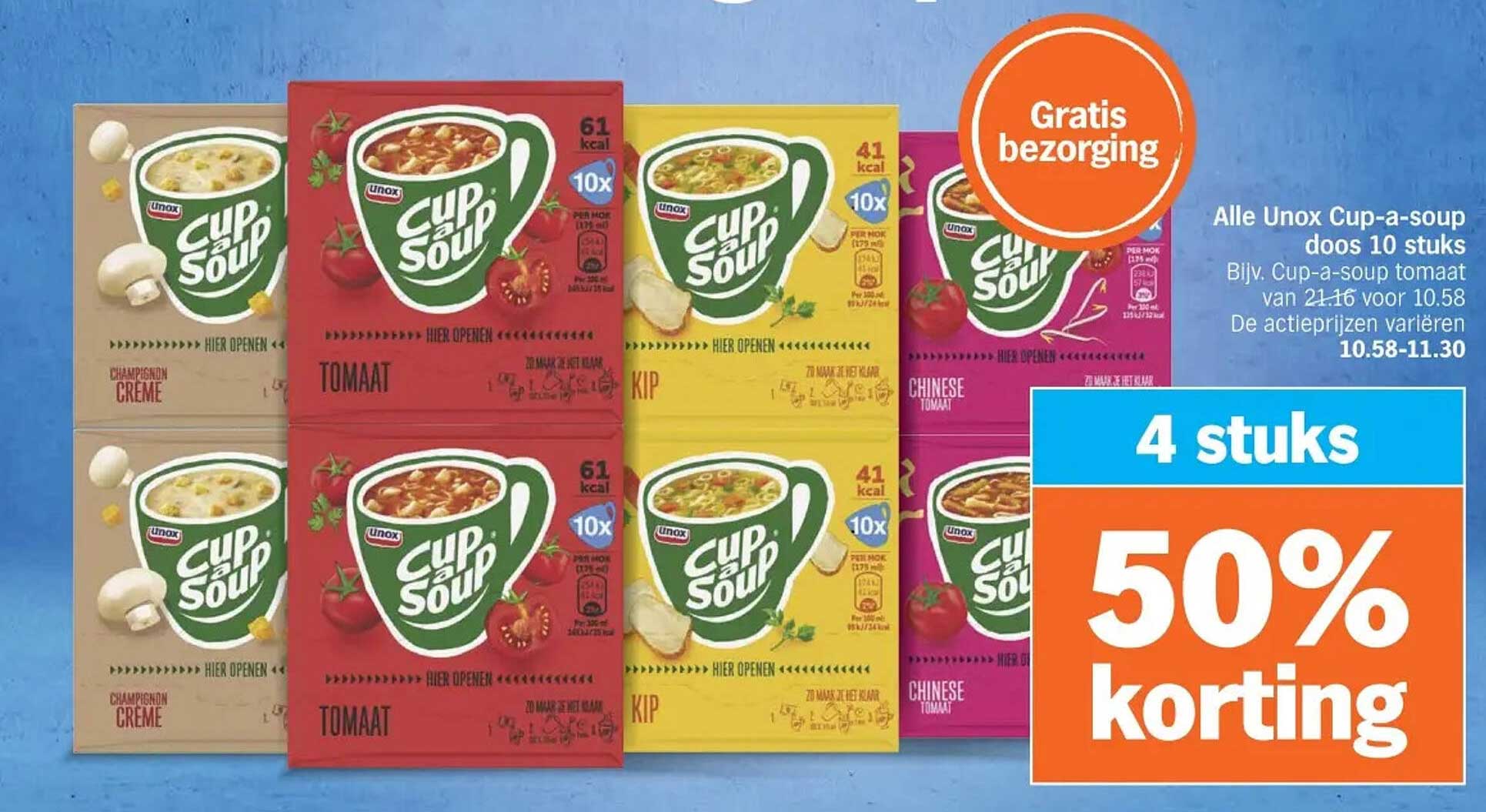 Alle Unox Cup-a-soup doos 10 stuks