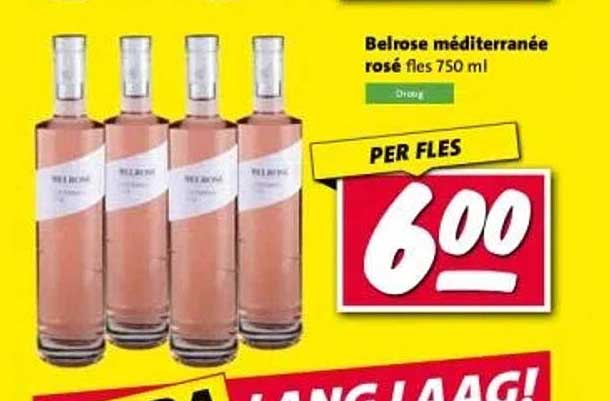 Belrose méditerranée rosé fles 750 ml
