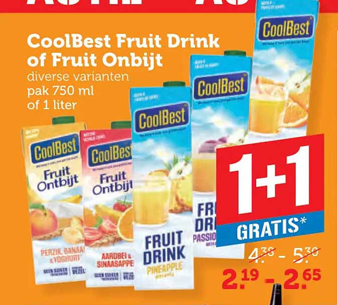 CoolBest Fruit Drink of Fruit Ontbijt