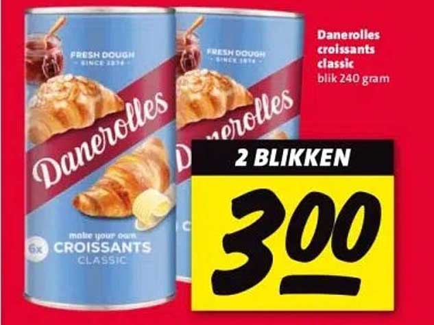 Danerolles croissants classic blik 240 gram