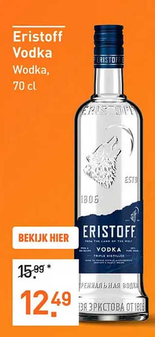 Eristoff Vodka, 70 cl