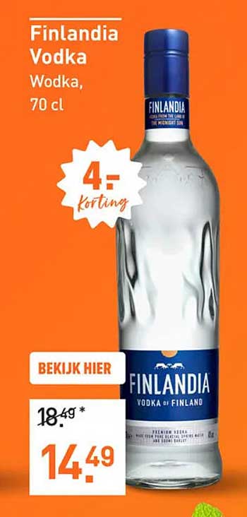 Finlandia Vodka, 70 cl