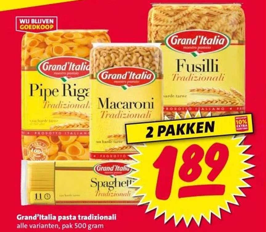 Grand'Italia pasta tradizionali alle varianten, pak 500 gram