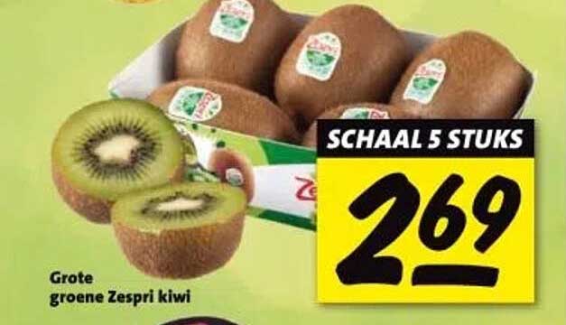 Grote groene Zespri kiwi