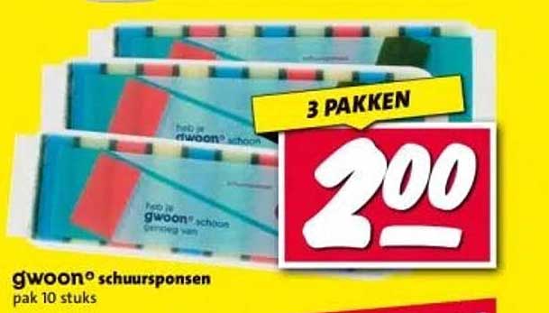 gwoon schuursponsen pak 10 stuks