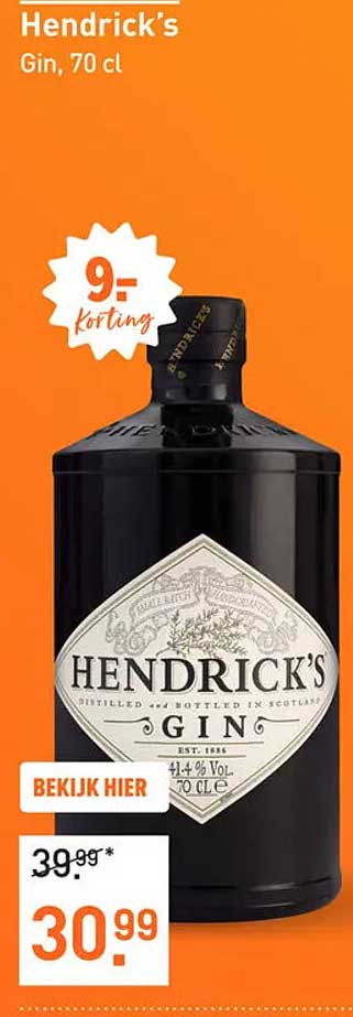 Hendrick's Gin, 70 cl