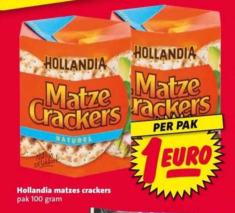 Hollandia matzes crackers pak 100 gram