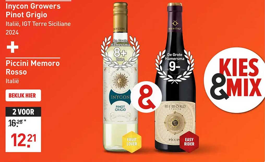 Inycon Growers Pinot Grigio & Piccini Memoro Rosso