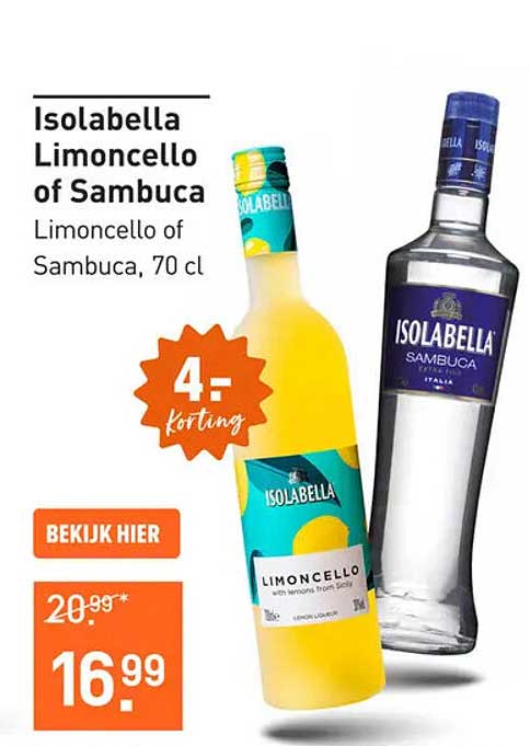 Isolabella Limoncello of Sambuca
