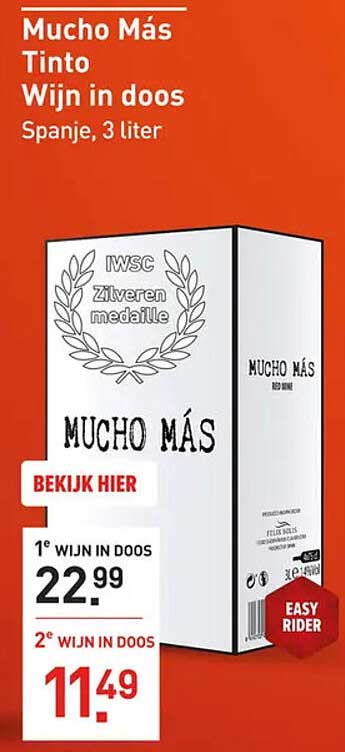 Mucho Más Tinto Wijn in doos