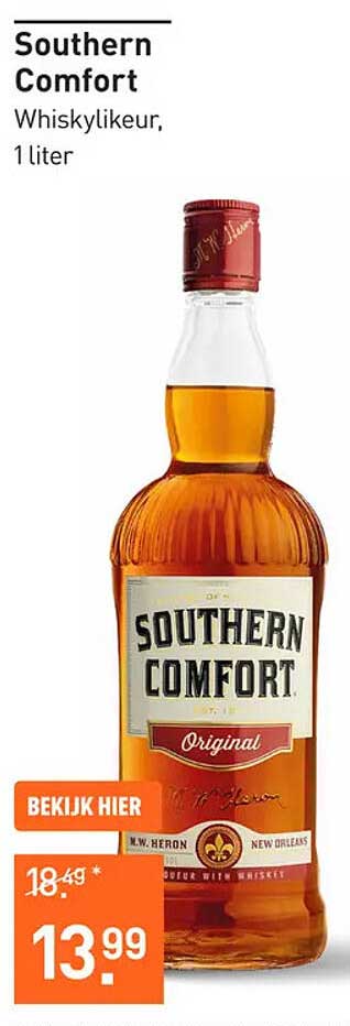 Southern Comfort Whiskylikeur, 1 liter