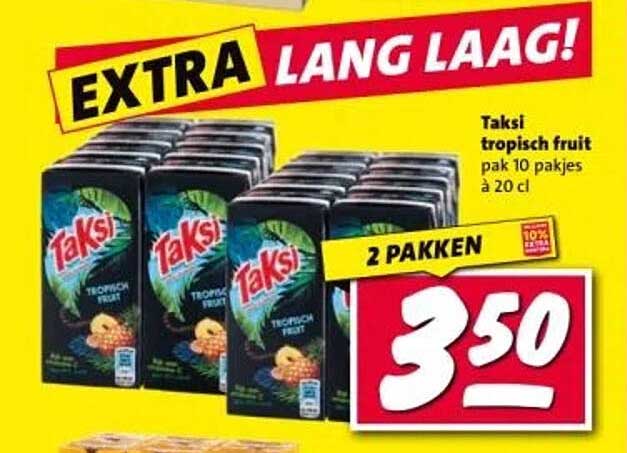 Taksi tropisch fruit pak 10 pakjes à 20 cl.