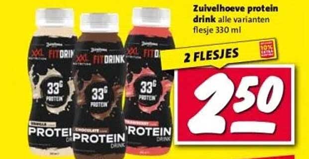 Zuivelhoeve protein drink alle varianten flesje 330 ml
