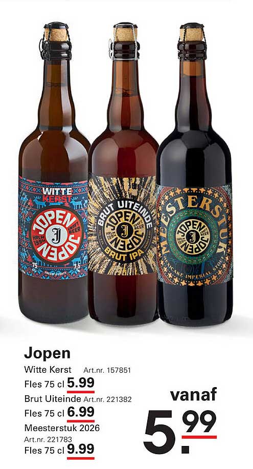 Jopen Witte Kerst, Brut Uiteinde en Meesterstuk 2026