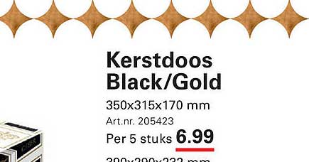 Kerstdoos Black/Gold