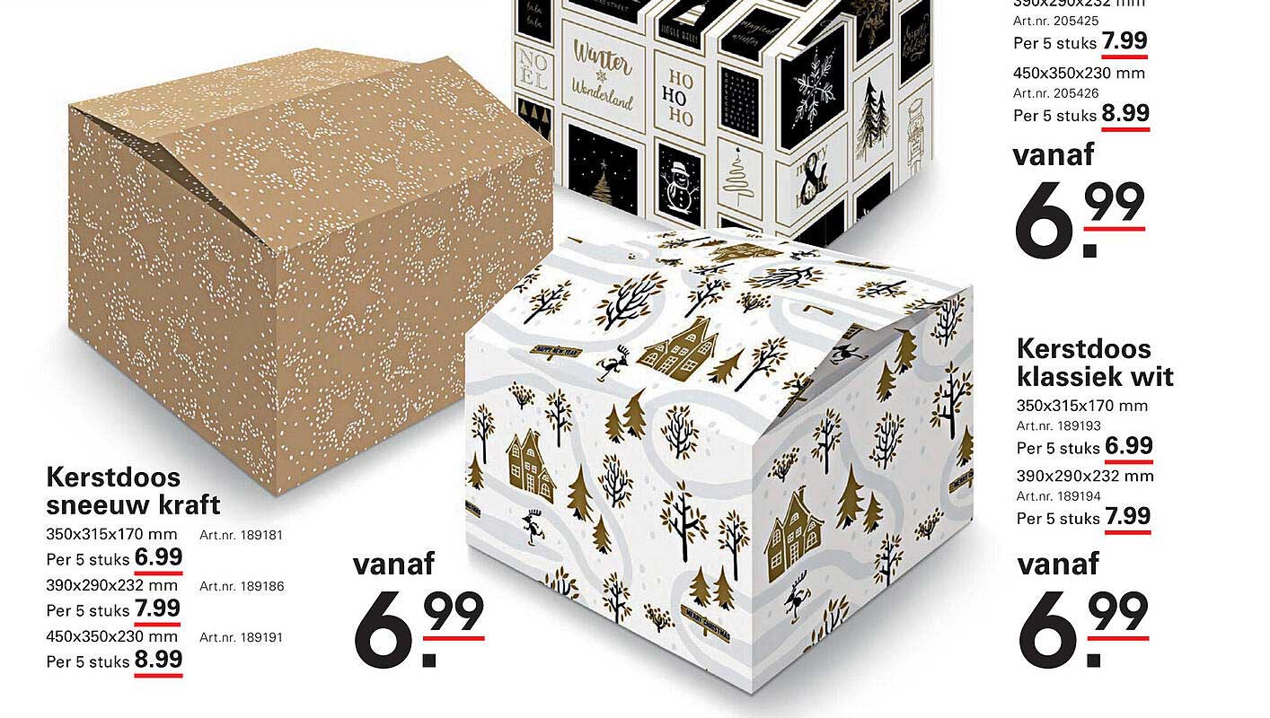 Kerstdoos sneeuw kraft