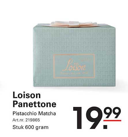 Loison Panettone Pistacchio Matcha