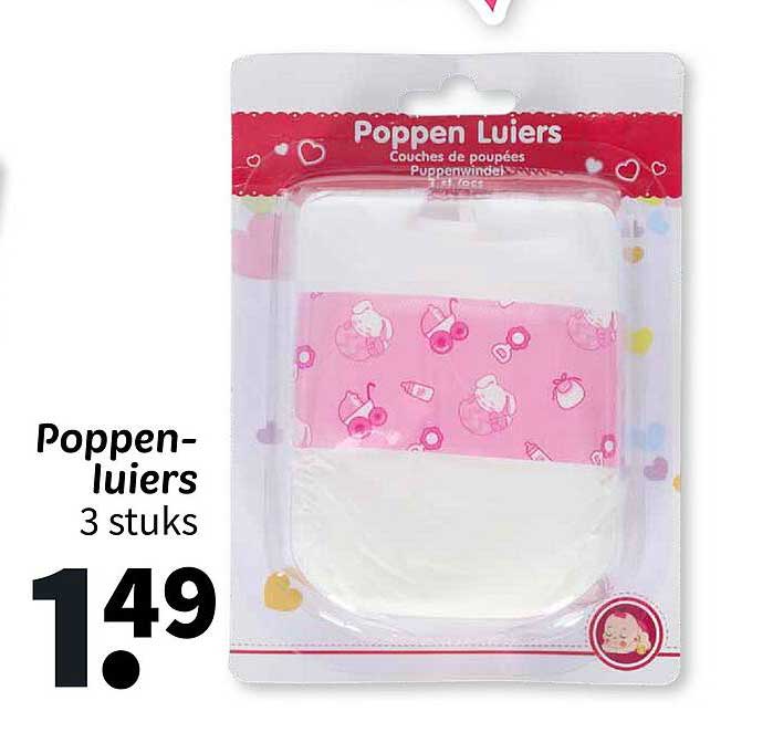 Poppenluiers 3 stuks