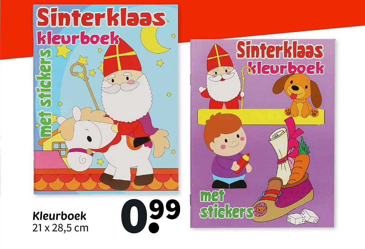 Sinterklaas kleurboek met stickers
